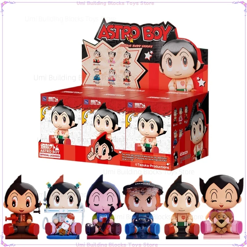 Genuine Iron-arm Astro Boy Square Head Assembled Building Blocks Toy Model Desktop Decoration Children's Holiday Gifts