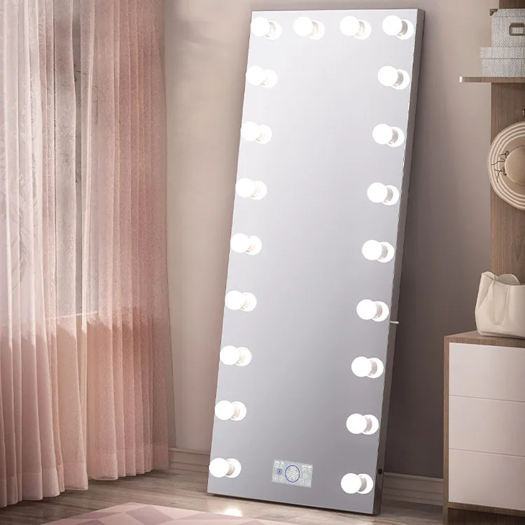 Custimized Dressing Led Lights Dimmable Wall Mounted Long Desktop Mirrors Large Floor Mirror Big Hollywood Body Square Mirror