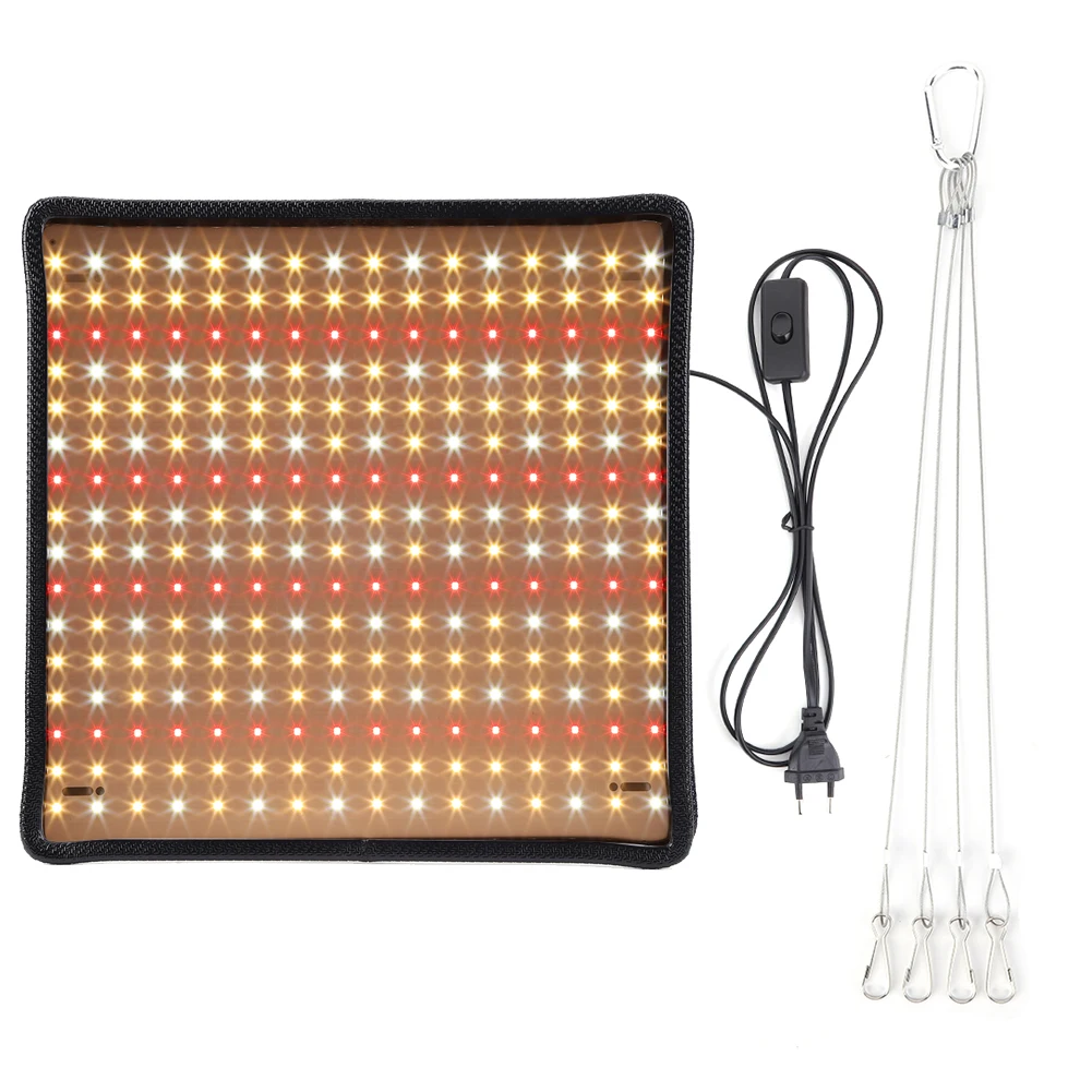 Lampada per piante a LED da 45 W Rosso + Blu + Bianco Lampada per piante a spettro completo quadrata Lampada per piante a spettro completo per serra per tende da coltivazione per semina