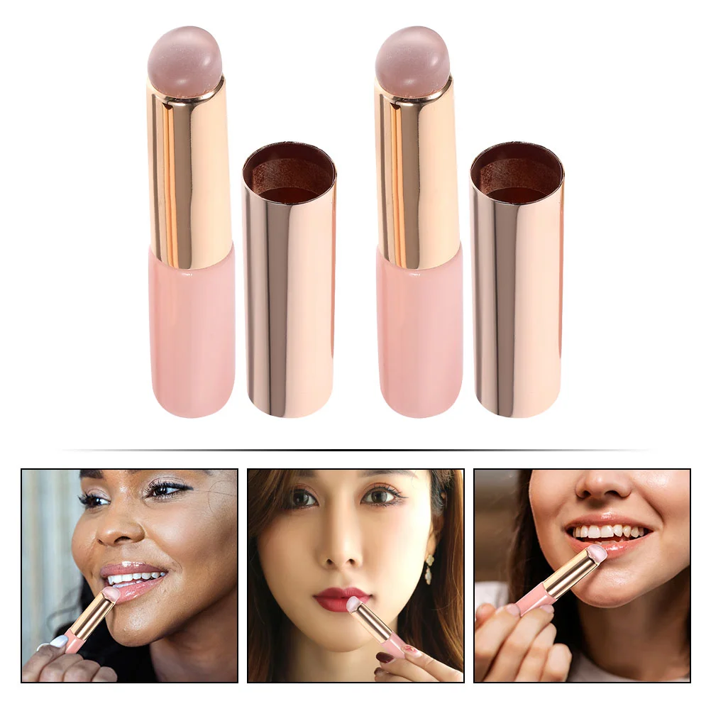 4 Pcs Lip Brush Concealer Gloss Applicator Lipstick Makeup Tools Silicone Silica Gel Balm