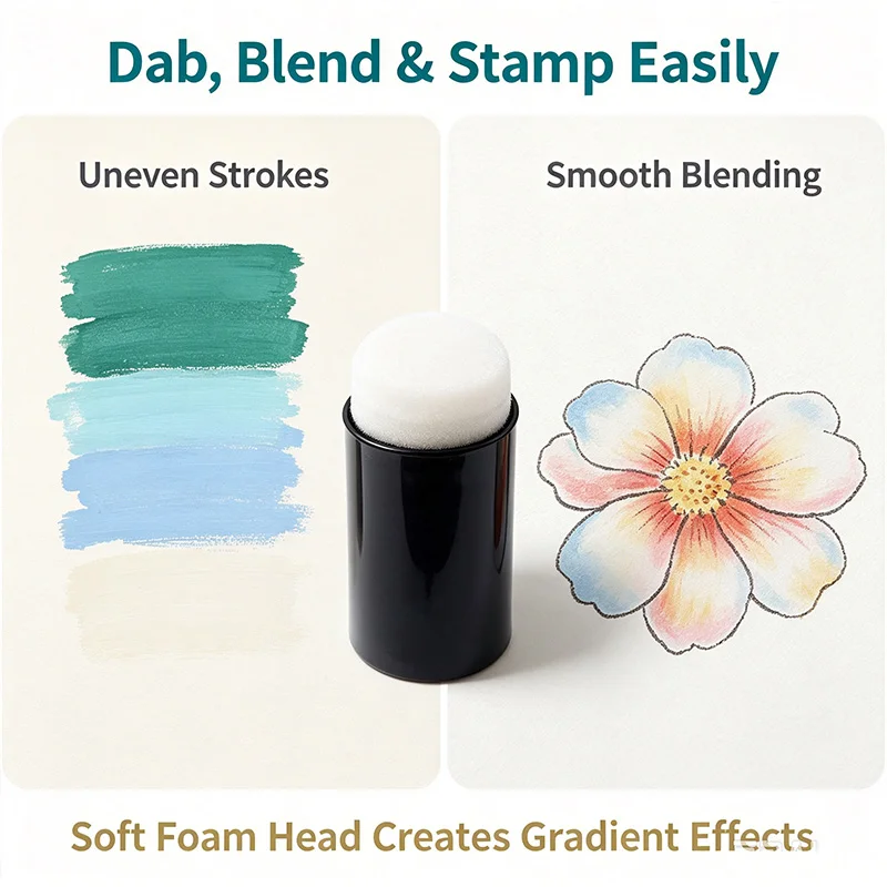 10Pcs Sponge Finger Daubers Soft Foam Painting Tool DIY Craft Ink Blending Stamps for Card Making HHHM02