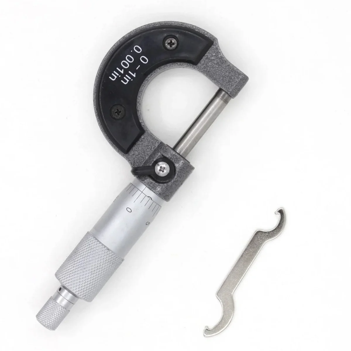 Inch Chrome Framed Outside Micrometer Dial Caliper measuring Tool 0-0.01mm 0-25mm Ruler