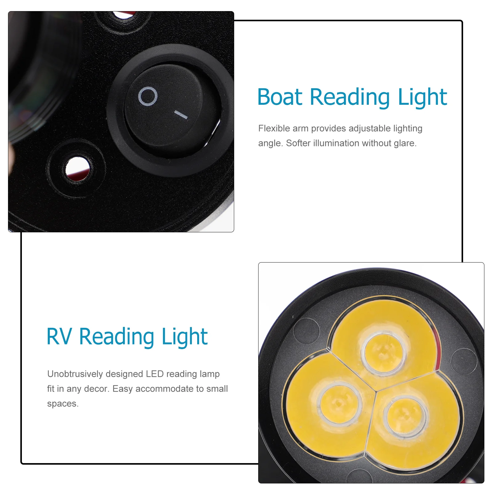 Van RV Reading Light Surface Mounted Car Swivel Spotlight for inside