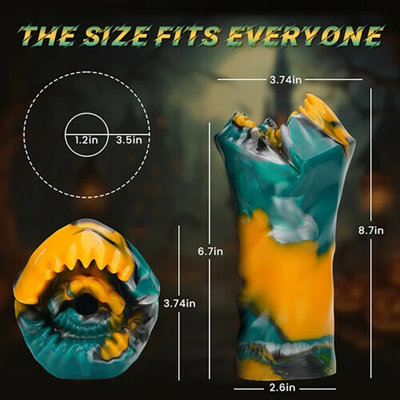 Regalo de Navidad Juguetes sexuales texturizados de silicona para hombres Venta al por mayor Juguete sexual de fantasía Taza de masturbación de mano Garganta profunda Dientes suaves