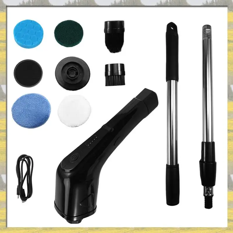 

Hot Sale Electric Cleaning Scrubber Cordless Powerful Scrub Brush Withadjustable Extension Long Handle Replaceable Brush Heads B
