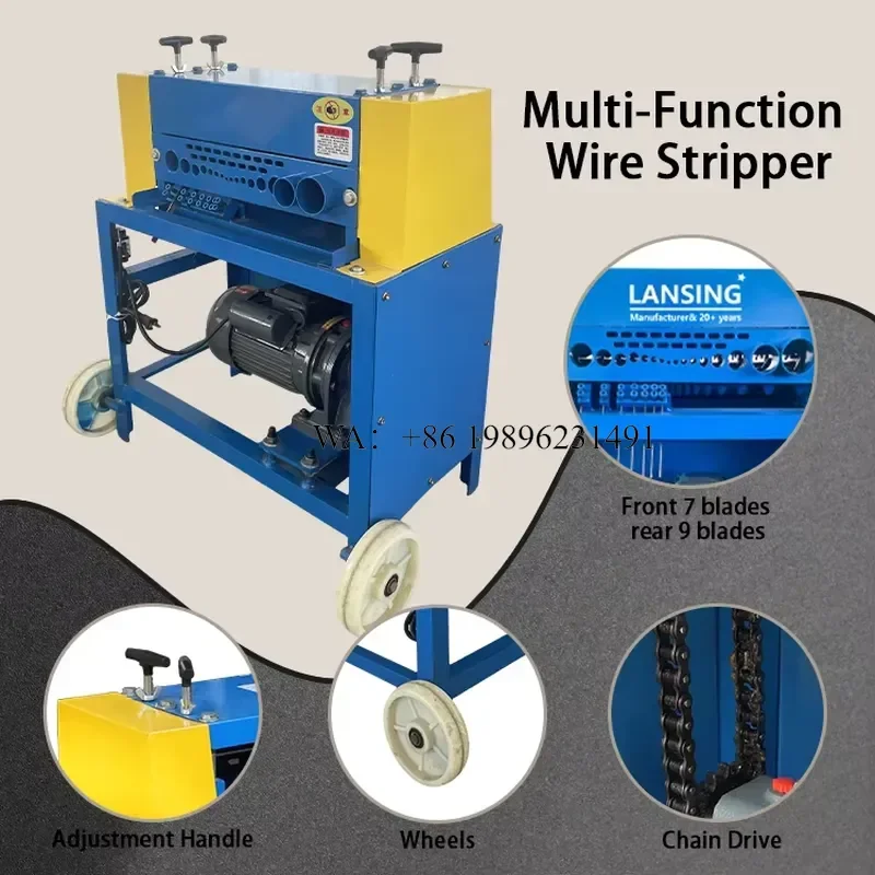 Wmwmnu for F50-2 Automatic Scrap Cable Stripping CE Certified 1-50mm Diameter for Copper Wire Recycling and Recycling