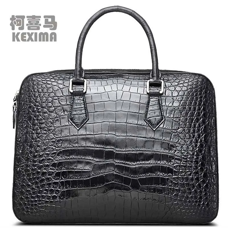 KEXIMA  new Thai crocodile leather bag  men handbag business briefcase men handbag