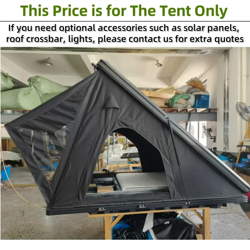 Factory Hot Sale High Quality Camping Aluminum Hard Roof Top Tent With Panel Clamshell Den