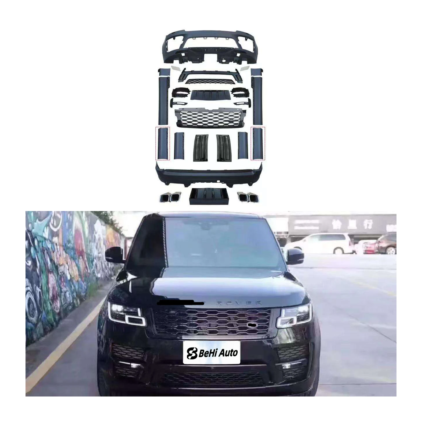 

Car Auto Bodykit Facelift Accessories Grille Front Rear Bumper side skirt grille Range Rover 2018-2020 VOGUE SVO BODY KIT Parts