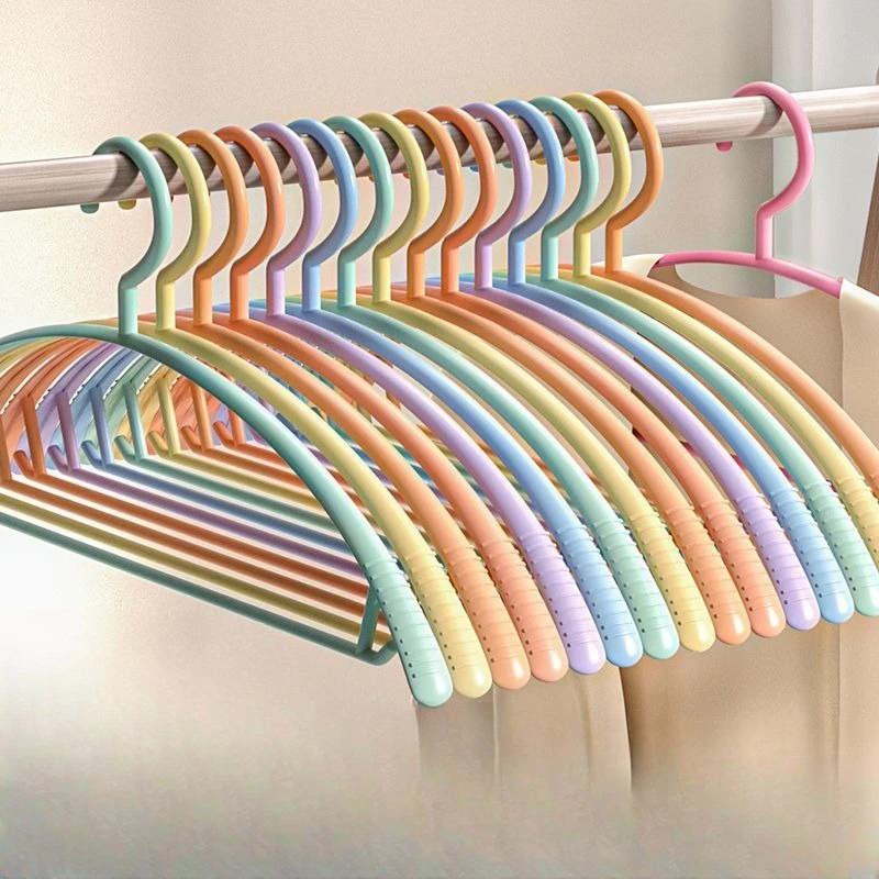 

Colorful Traceless Clothes Hanger for Home Use Traceless Clothes Plastic Rack, Anti Slip Support Rack Lengthened and Thickened