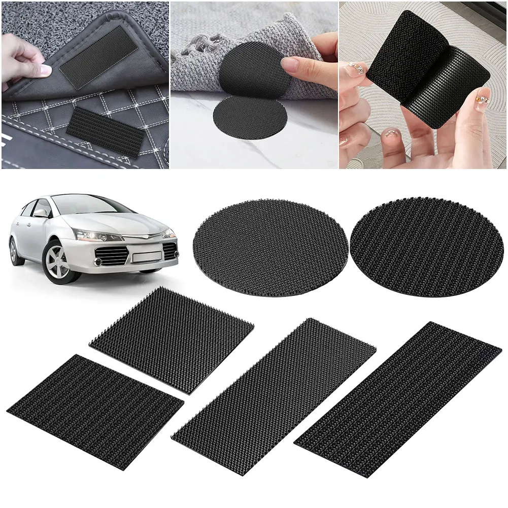 2Pcs Foot Mats Fixing Stickers Double Faced Car Carpet Corner Stickers High Adhesive Anti Skid for Home Floors Tile