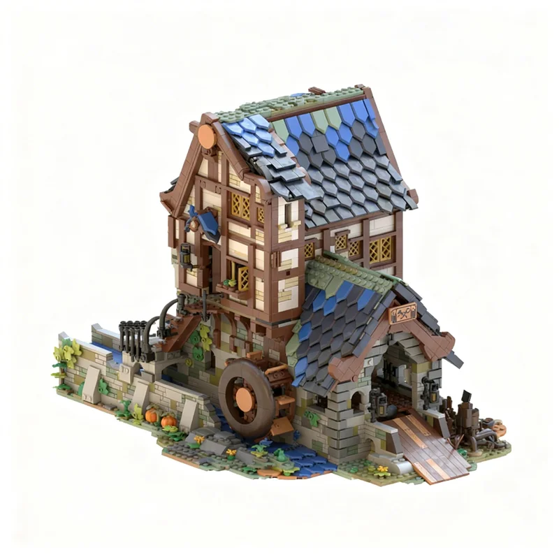 4062pcs MOC Ideas and CUUSOO Medieval Sawmill - Double 21325 Blacksmith Alternative Model Christmas Gift Living Room Decoration