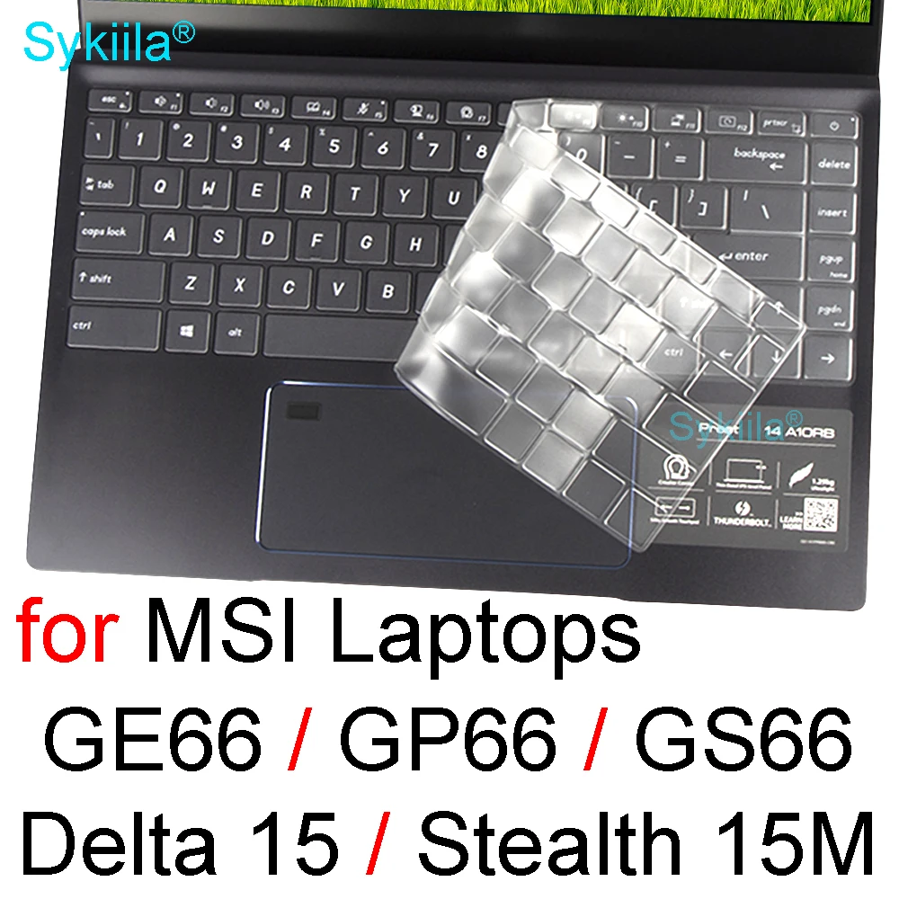 

Чехол для клавиатуры для MSI GS66 Stealth 15M Raider GE66 Vector GP66 Leopard Delta 15, силиконовый защитный чехол для ноутбука, аксессуары