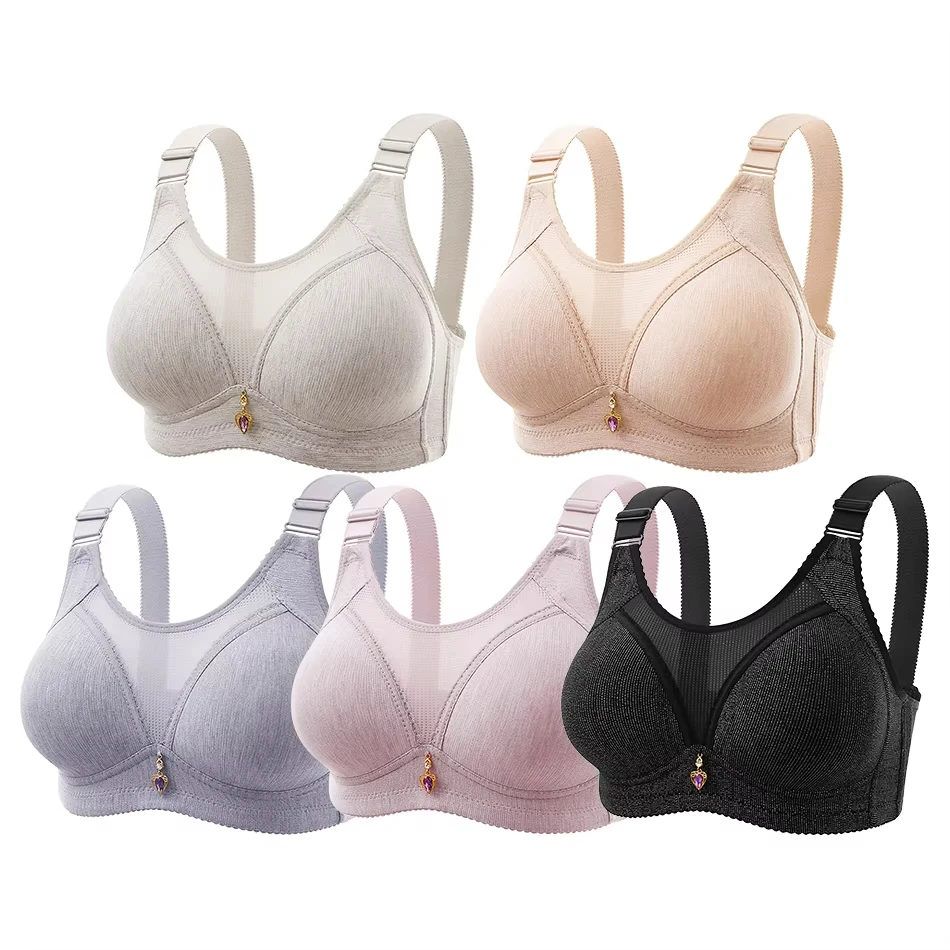BH für Damen, bequemer, rutschfester Push-up-Sport-BH mit breiten Schultergurten, Brustpolster für Damen, atmungsaktive Dessous
