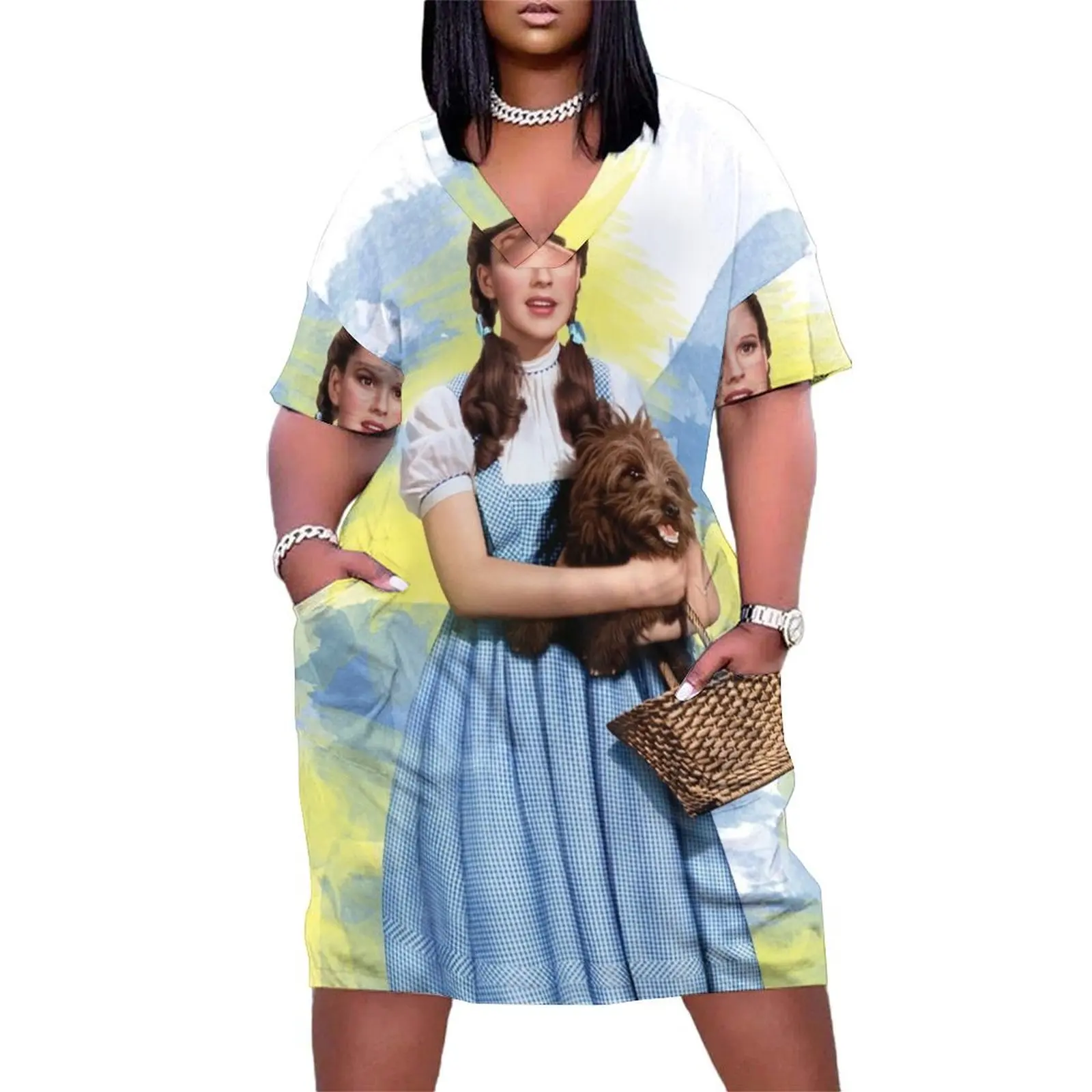 Dorothy Gale watercolors Loose Pocket Dress summer dress for women 2025 Women's dress