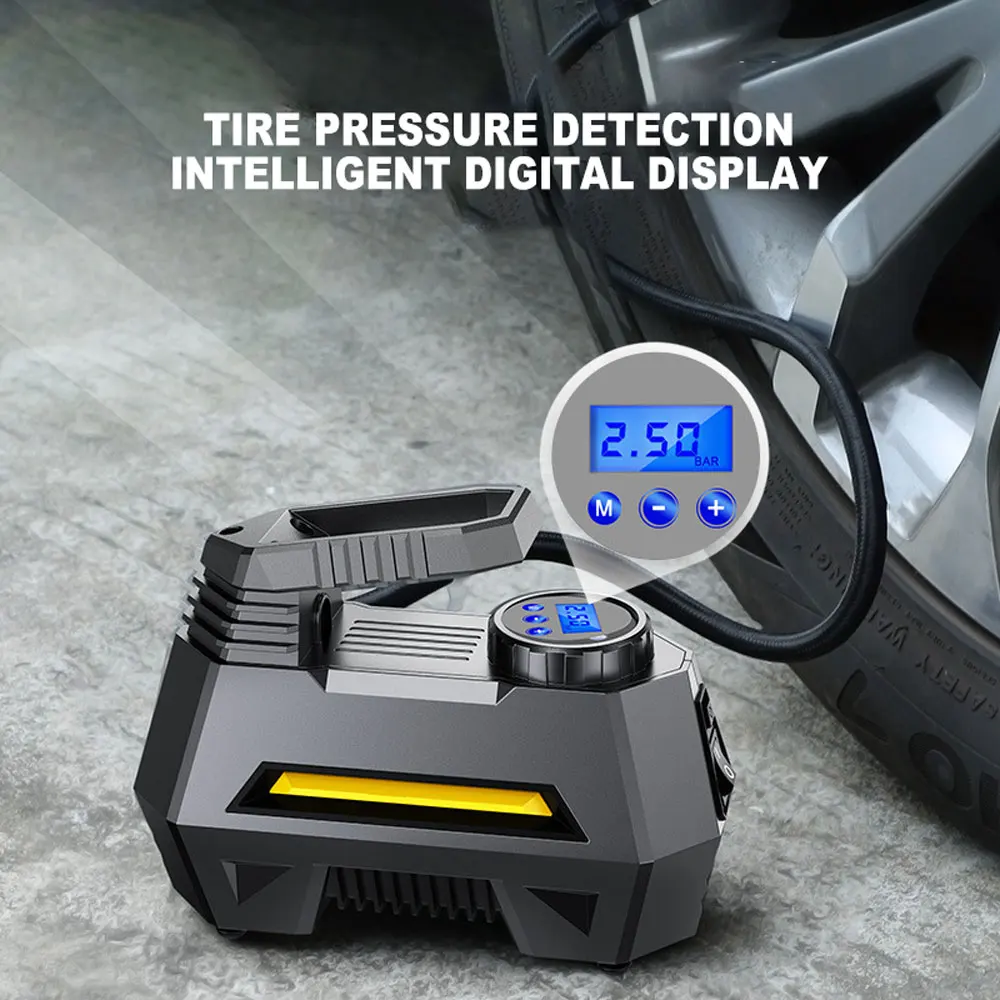 

12V 120W Portable Car Air Pump Tire Inflator Digital Display 30 Cylinders Charged Air Pump for MPV SUV Off-road Vehicle