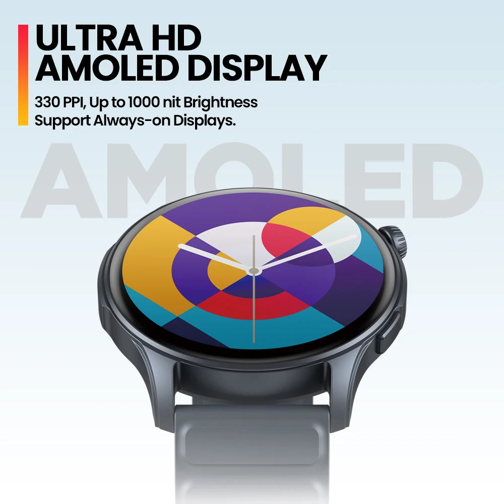 Zeblaze Btalk 3 PRO 1.43" AMOLED Display Smart Watch Make/Answer Phone Calls Heart Rate/SpO2/Sleep Breathing Training Smartwatch