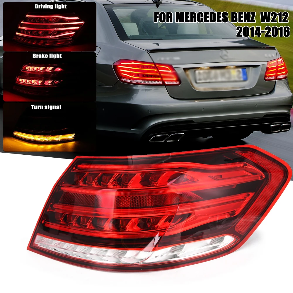 Tail Lights Assembly for Mercedes Benz E-Class W212 E350 E300 E250 E63 2014-2016 Replacement Car Lamp with Enhanced Visibili