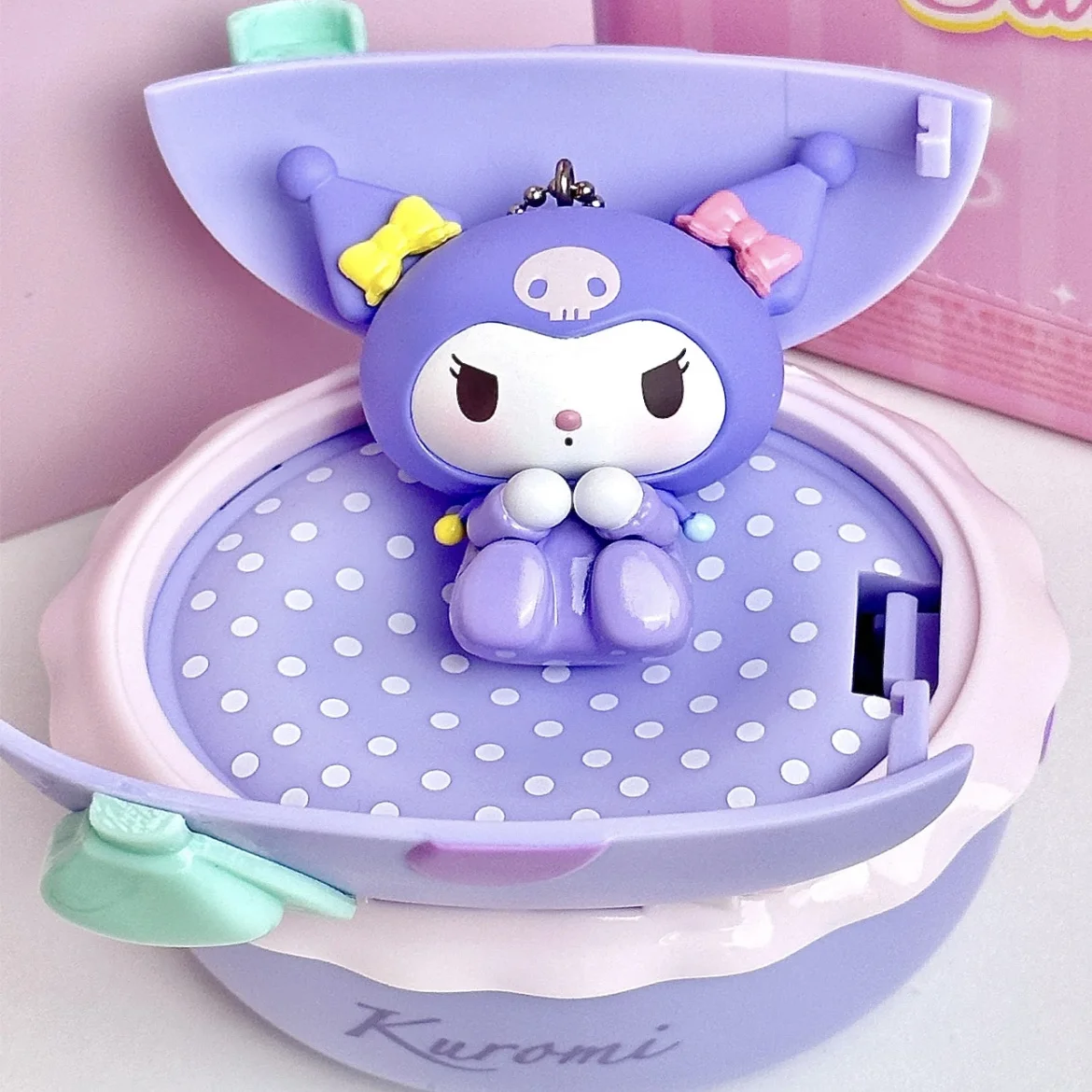 Seria zawieszek dla niemowląt Sanrio, modne zabawki, figurki w pudełkach niespodziankowych, Kulomi, Melo, Tipacha, pies Cynamon, gadżety i prezenty.