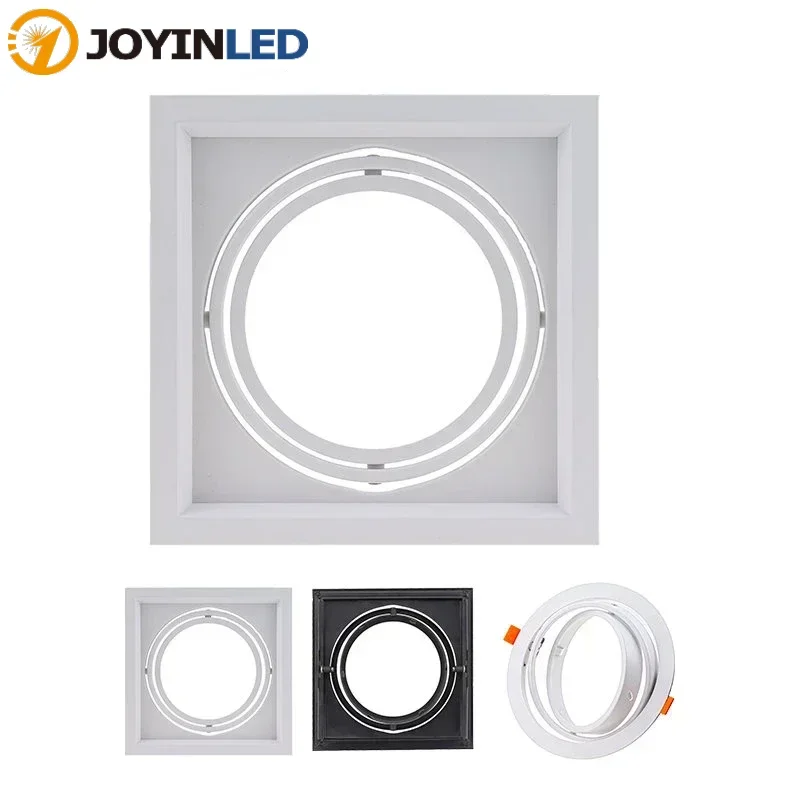 Ceiling Spot Lights Black Square AR111 Fitting Mounting Frame Led Downlight Smd Recessed Lighting Fixtures for Room