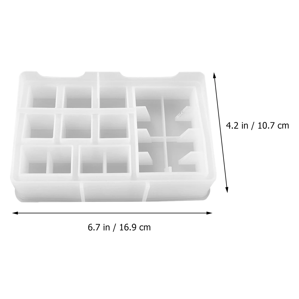 

DIY Silicone Mold for Lipstick Storage Boxes High Transparency Resilient Non-Stick Ideal for Epoxy Resin Projects Sturdy DIY