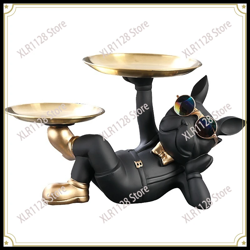 

Креативная фигурка собаки-талисмана, поднос для хранения ключей, настольная тарелка для конфет, декор для дома