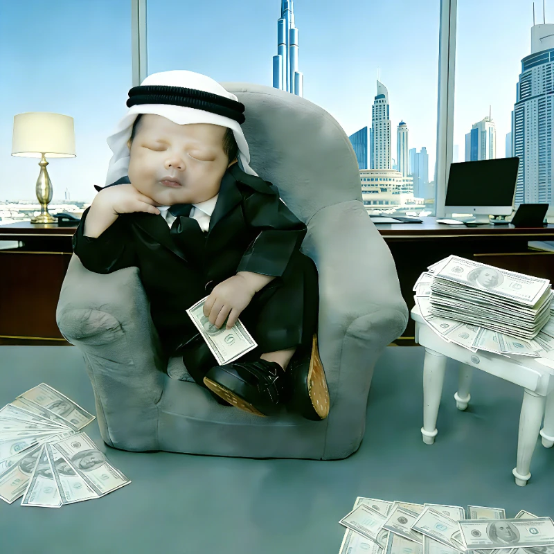 ベビージェントルマンスーツ写真撮影用小道具、3ピースコットンロンパーススーツケフィヤセット、かわいい新生児ボスコスチューム、生後100日のお祝いベビーフォトシュート用