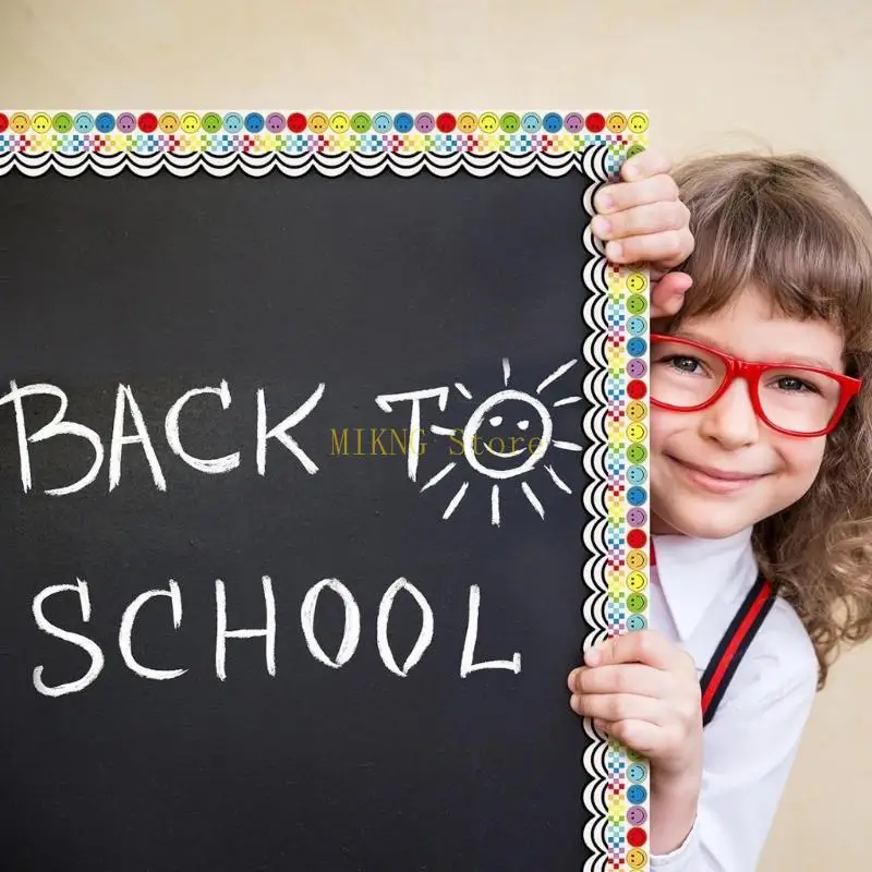 Pegatina pared del borde sonriente 32.88 para pizarra del tablero aviso Decoración del tablero del borde del