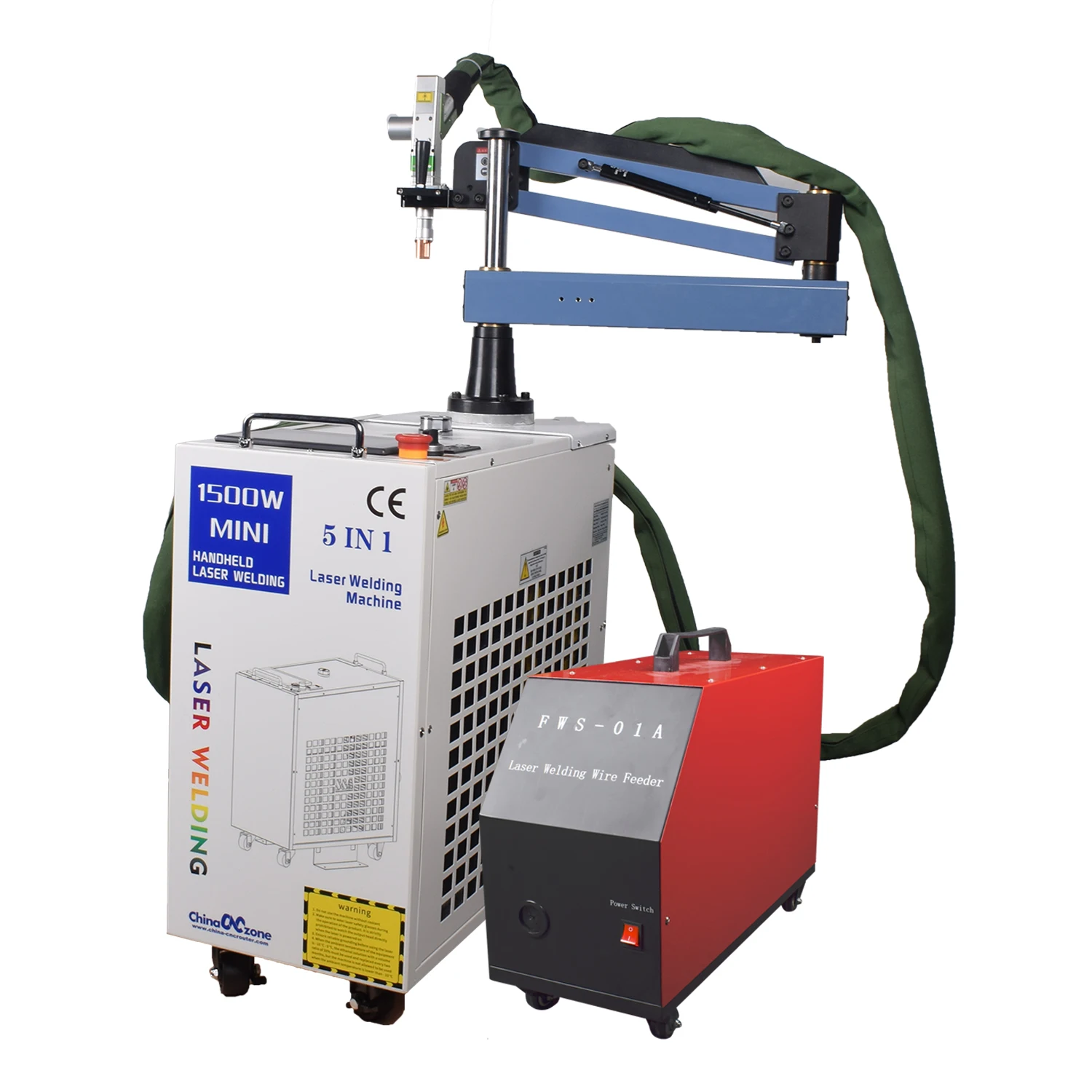 Battery Welding 5 in 1 Fiber Laser Welding Cleaning Cutting Machine Double Wobble 1500W Handheld Laser Welder for All Metal