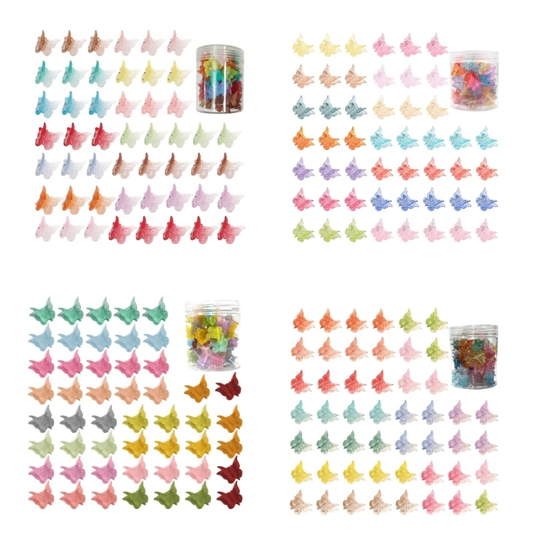 

Collection of 50pcs Baby Hair Clips Children's Small Hair Claw Butterfly Hair Grab Claw Hair Accessories for Girls Dropship