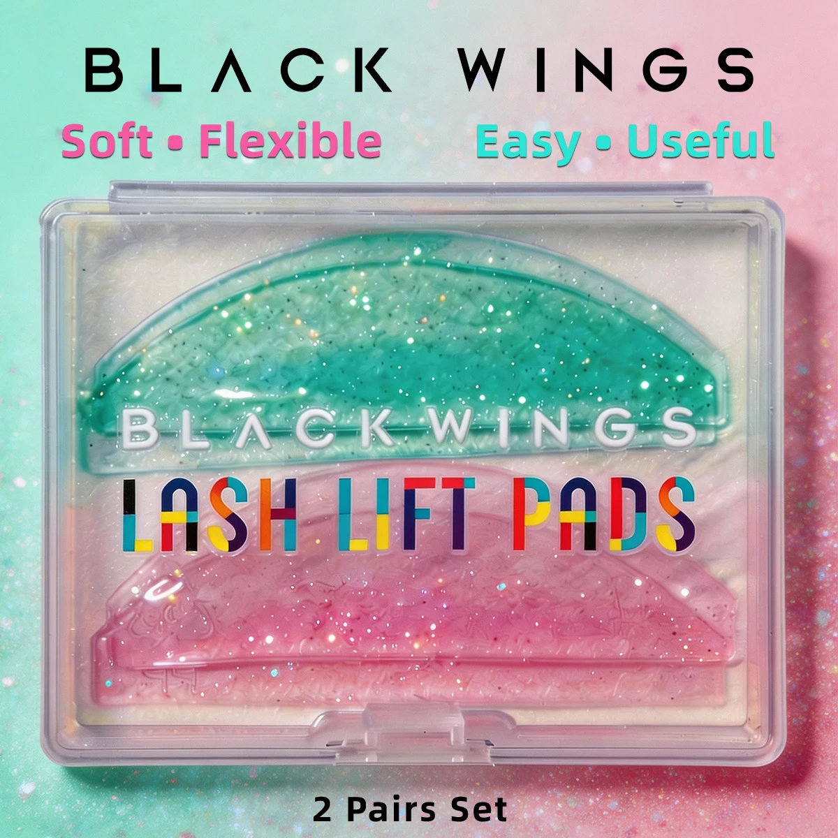 2Pairs SiliconeEyelash Perm Pad Lash Lift Rods Shield NO CURL 3D Eyelash Curler Tool Soft Reusable Applicator Accessories for Ma