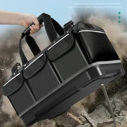 2024 New 1680D Oxford Large Capacity Tool Bag with Plastic Bottom Waterproof Wear Work Toolbag for Woodworker Electrician