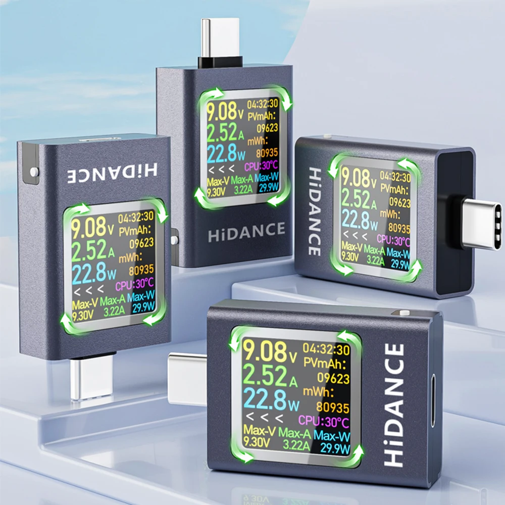 Imagem -03 - Multi-function Digital Display dc Amperímetro de Tensão Medidor de Potência Tipo-c Celular Carregamento Tester Pd3.1 At085c 4.550v 012a