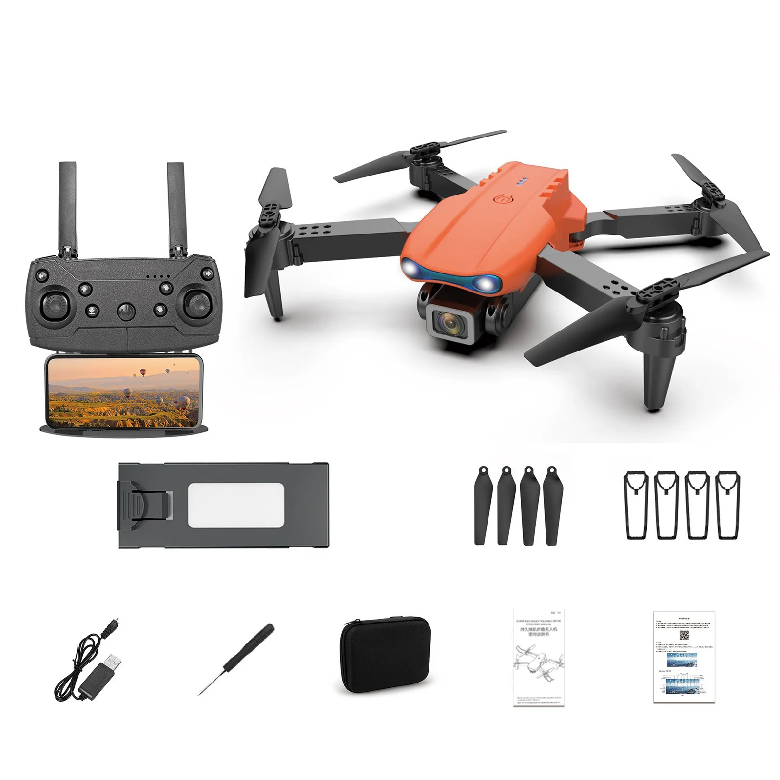 RC Drone with Single/Dual Camera with One Key Return App Control Gravity Control for Girls Boys Toys Kids Gifts