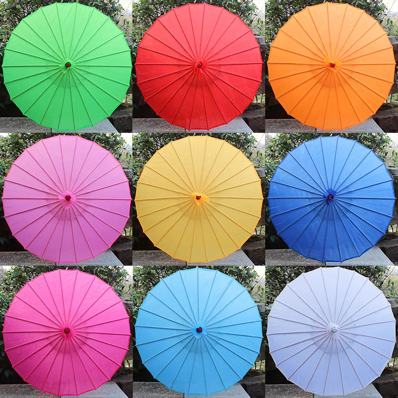 Gratis Verzending Chinese Gekleurde Stof Paraplu, Wit Roze Parasols, China Traditionele Dans Kleur Parasol, Japanse Zijde Props