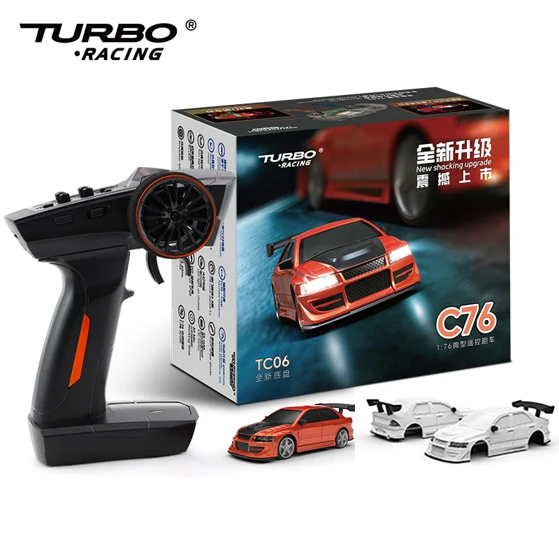 Новый TURBO RACING 1/76 мини-электрический автомобиль с дистанционным управлением C76 мини-игрушка спортивный автомобиль модель автомобиля детская подарочная игрушка