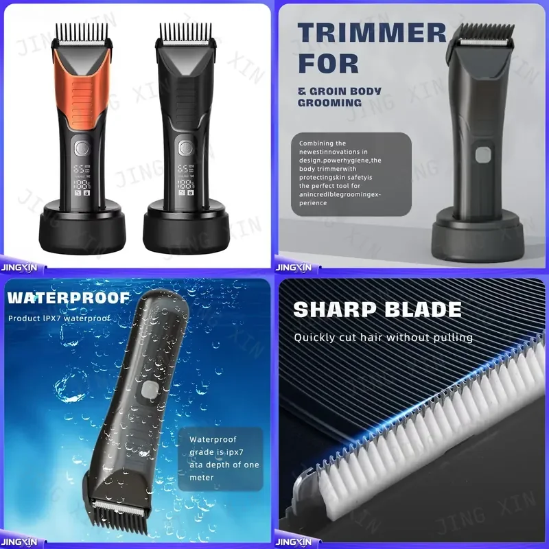 custom for AldoeChoice Cordless Professional USB Pro Barber Machine BLDC Rechargeable Body Hair Trimmer With Charging Base