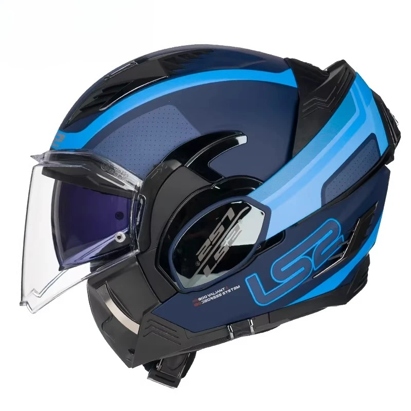 

Four Seasons Motorcycle Helmet Double Lens Motorbike Full Face Helmets For Men Women Motocross Riding Flip Up Helmet Anti-fog