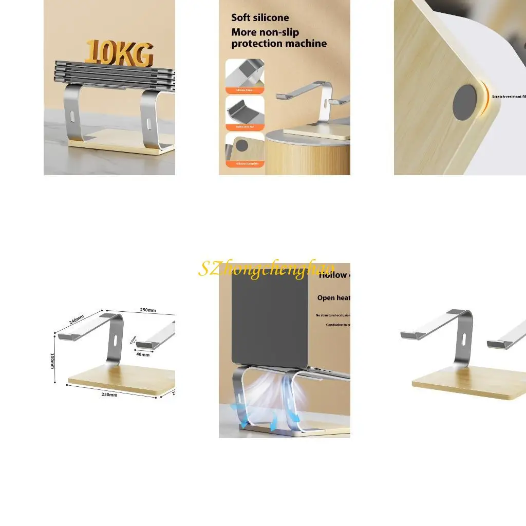 

Laptop Holder Stand Metal Adjustable Desktop Laptop Stand For Typing Ventilated Notebook Stand Computer Bracket 601D