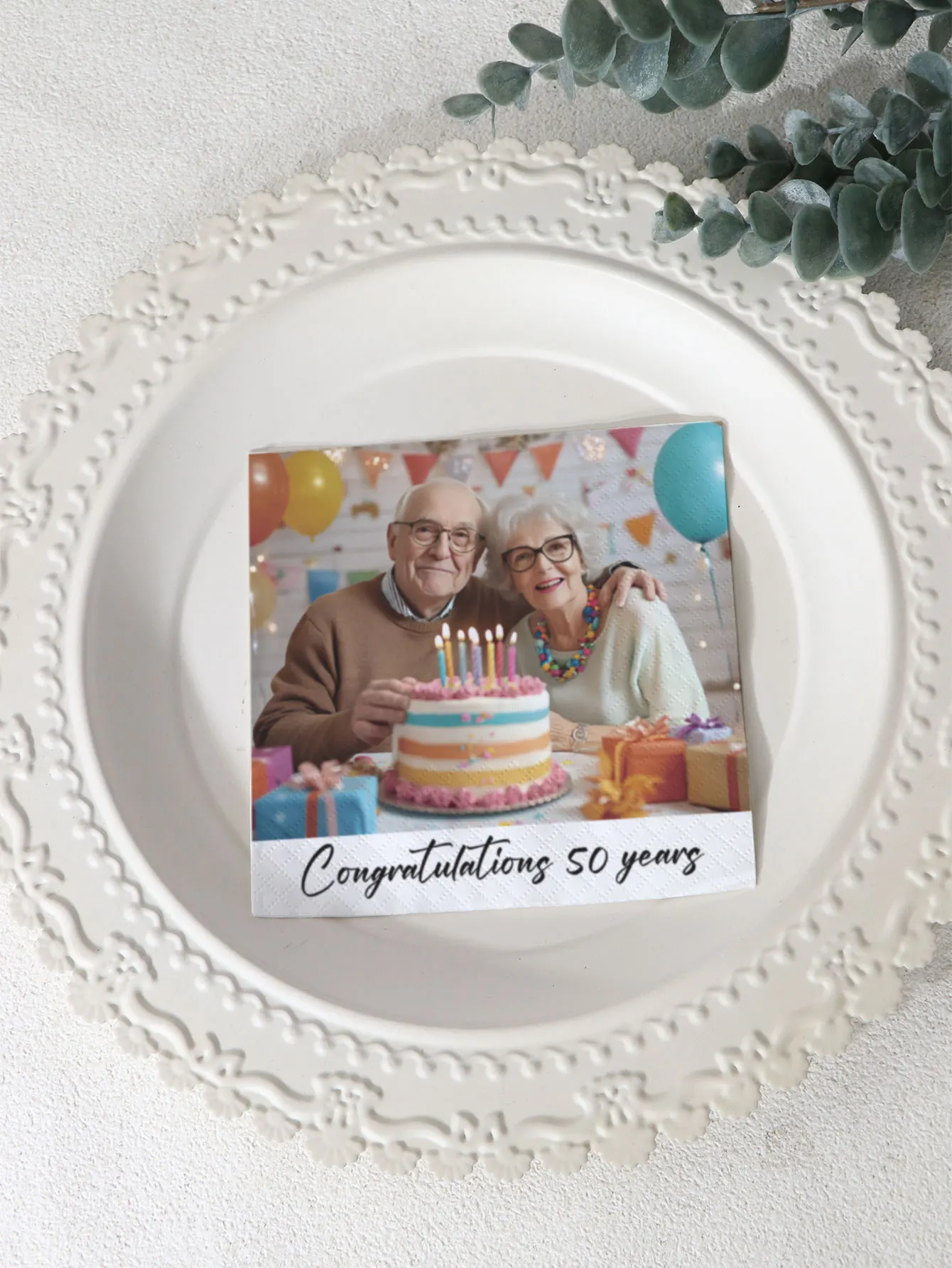 مناديل صور شخصية مطبوعة حسب الطلب لورق الاحتفال بعلامة الزفاف والخطوبة والذكرى السنوية وحفلات أعياد الميلاد #1