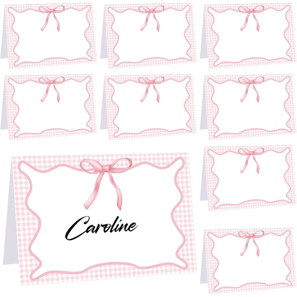 24 قطعة القماش القطني الوردي نزهة الطرف الديكور القوس مكان بطاقات 6x4 بوصة الصيف تحت عنوان القوس خيمة بطاقة كبيرة عطلة الجدول Se #1