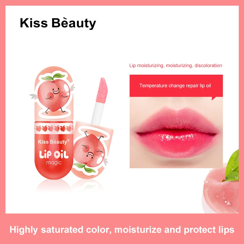 Transparent Crystal Jelly Lipgloss Shiny Clear Mirror Moisturizing Lip Balm Glitter Liquid Lipstick Lip Oil Fruit Taste Lip Tint