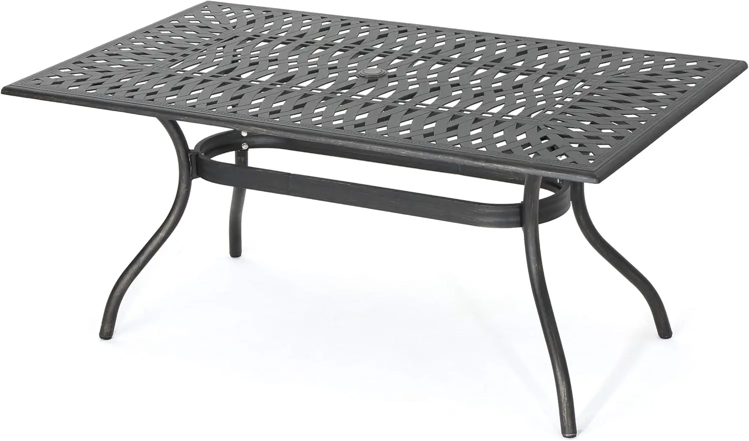 

300672 Augusta Outdoor Cast Aluminum Dining Table Perfect for Patio in Shiny Copp Copper