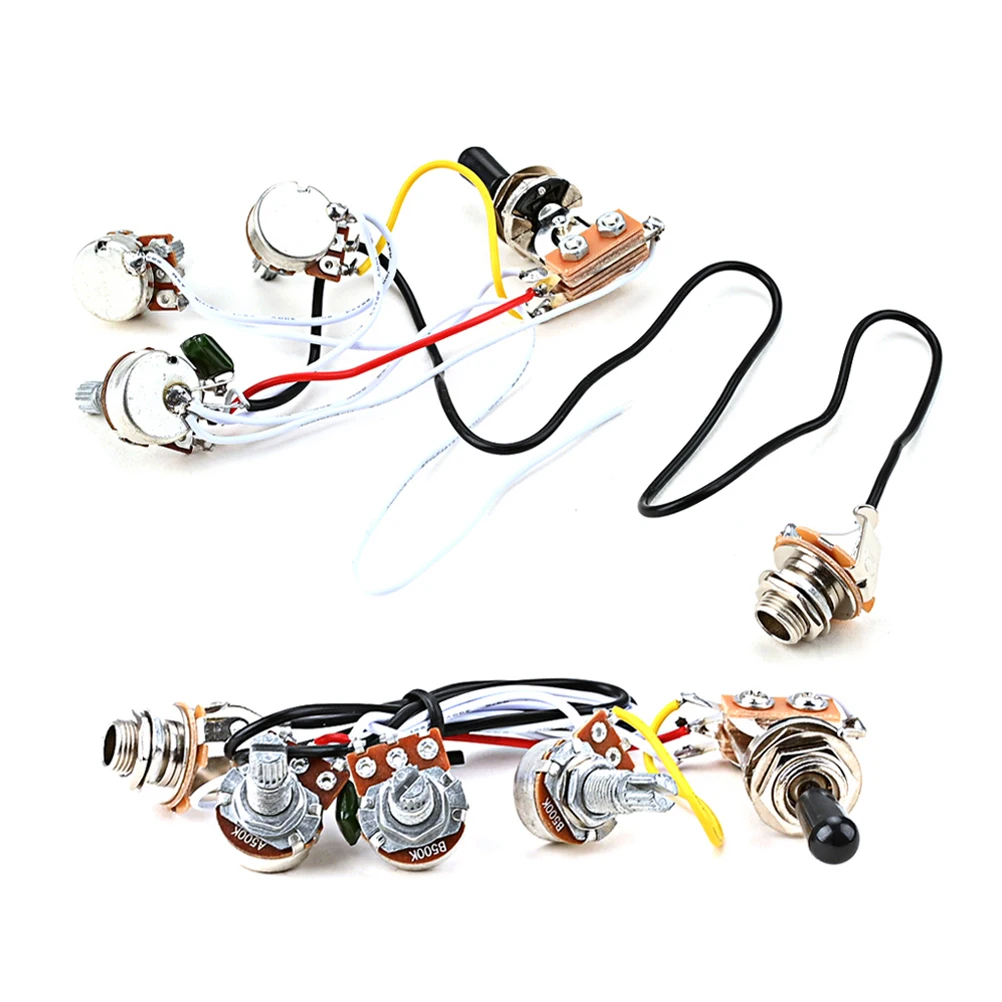 

1Set Toggle Switch Durable Guitar Potentiometer Harness Pickup Wiring Harness Electric Guitar