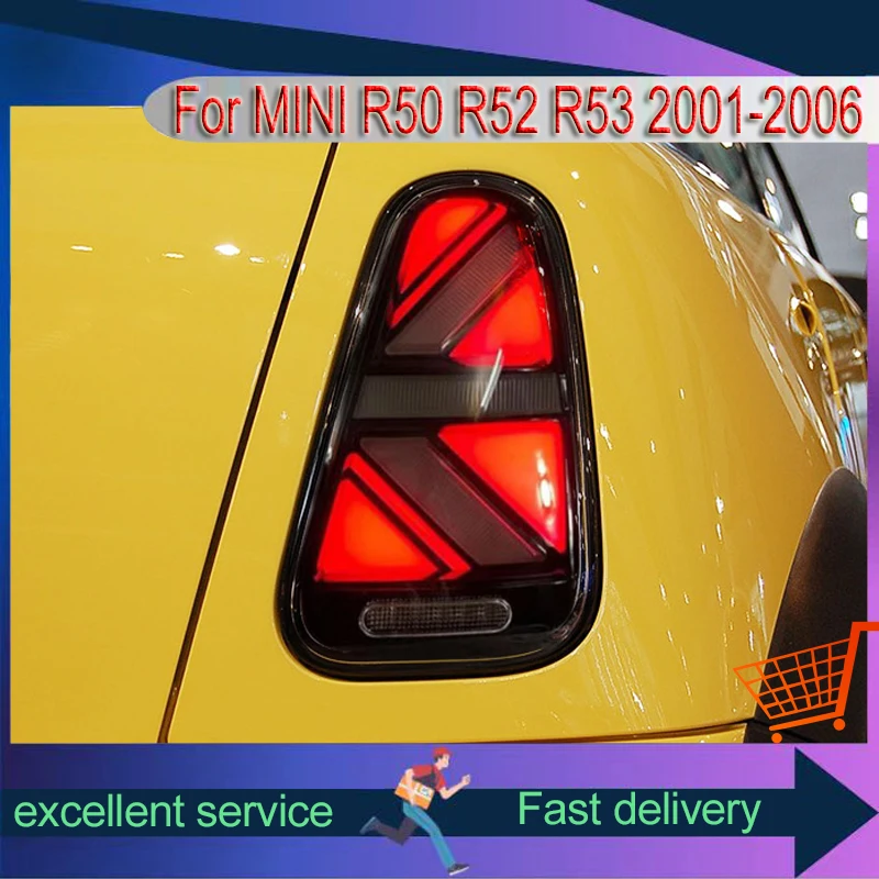 Auto Lights FOR 2001-2006 BMW MINI R50 R52 R53 Taillight DRL Rear Lamp Dynamic Turn Signal LED Brake Reversing Car Accessories