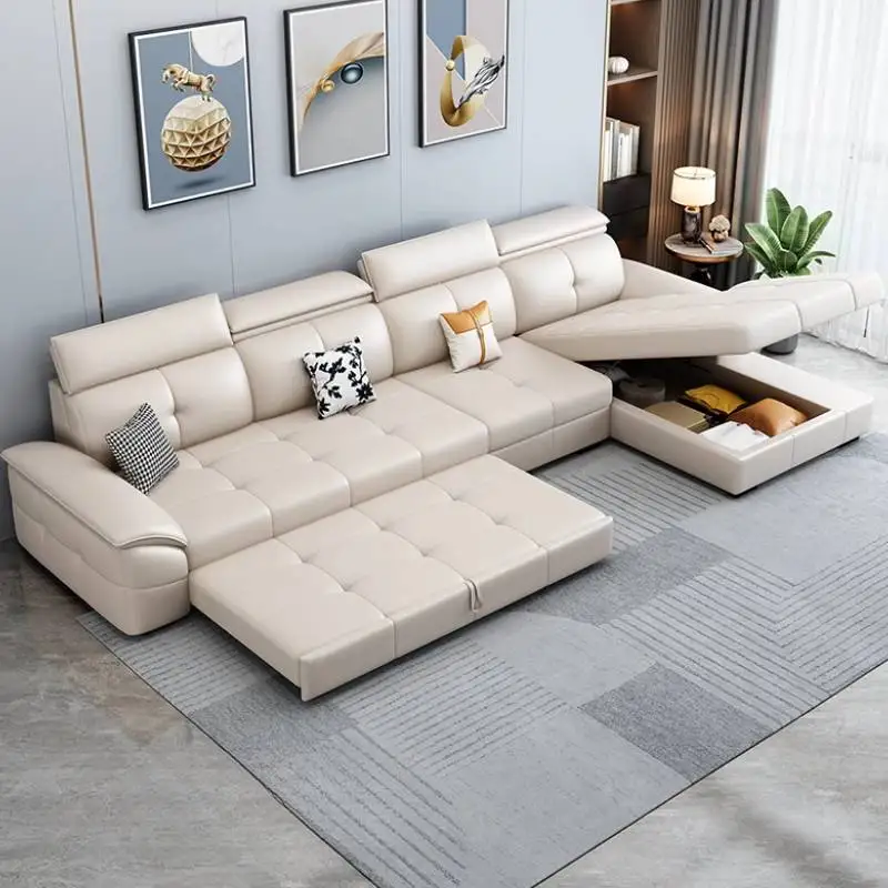 

Designer Leather Living Room Sofas European Beige Modern Sectional Living Room Sofas Lazy Luxury Divano Soggiorno Furniture Home