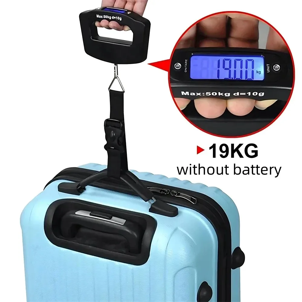

Portable Scale Digital LCD Display 110lb/50kg Electronic Luggage Hanging Suitcase Travel Weighs Baggage Bag Weight Balance Tools