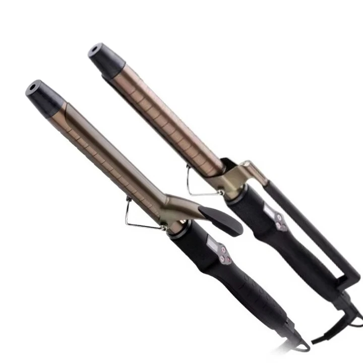 

2025 Hot Sale Classic Professional Custom 450F LCD Display Salon Rotating Hair Curling Iron Titanium Barrel Hair Curler//