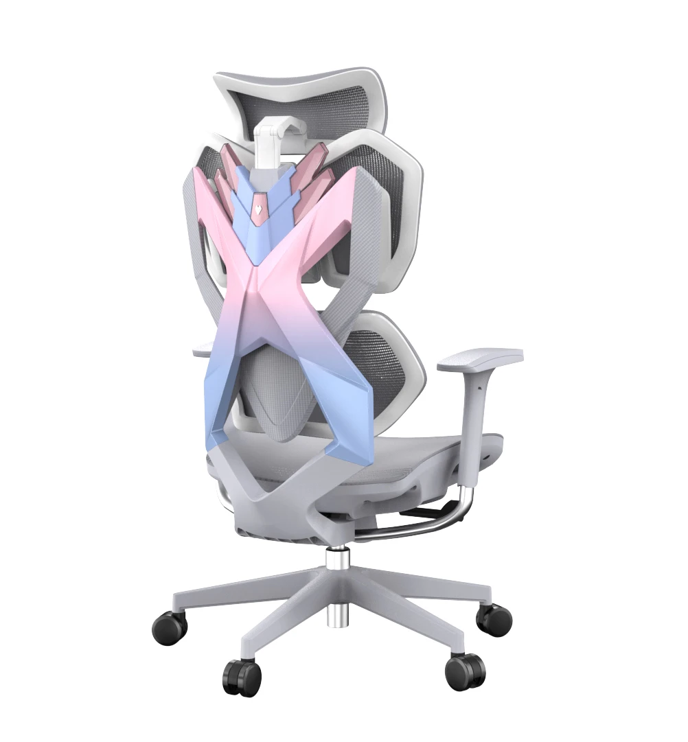 Double-Jointed Adjustable Headrest Pink Cute Computer Game Chairs Ergonomic Mesh Chair Gaming for Women