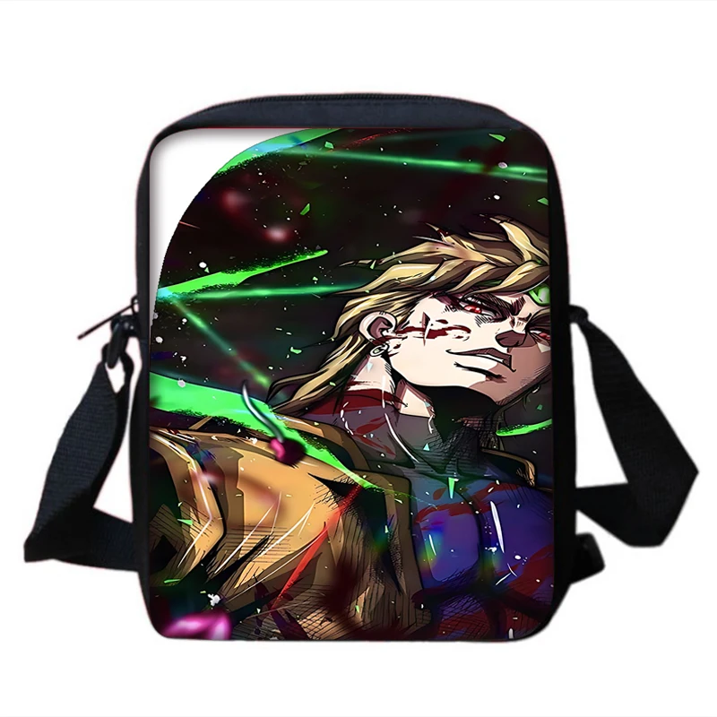 Bolso de hombro con estampado de JoJo's Bizarre Adventure para niños, bandolera informal para niños, bolso para teléfono para hombres y mujeres, bolsa de compras